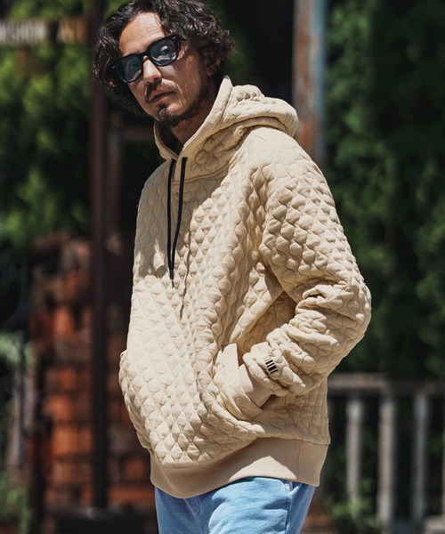 felkod（フィルコッド）の「mpa3832- Quilted Spindle Parka スピンドルパーカー（パーカー・メンズ・グレイッシュベージュ/ブラック・S/M/L）」の11枚目の写真