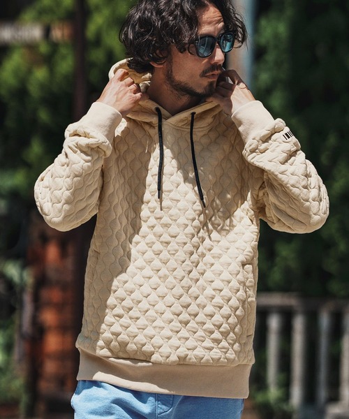 felkod（フィルコッド）の「mpa3832- Quilted Spindle Parka スピンドルパーカー（パーカー・メンズ・グレイッシュベージュ/ブラック・S/M/L）」の12枚目の写真