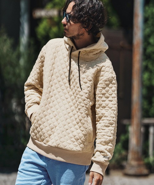 felkod（フィルコッド）の「mpa3832- Quilted Spindle Parka スピンドルパーカー（パーカー・メンズ・グレイッシュベージュ/ブラック・S/M/L）」の13枚目の写真