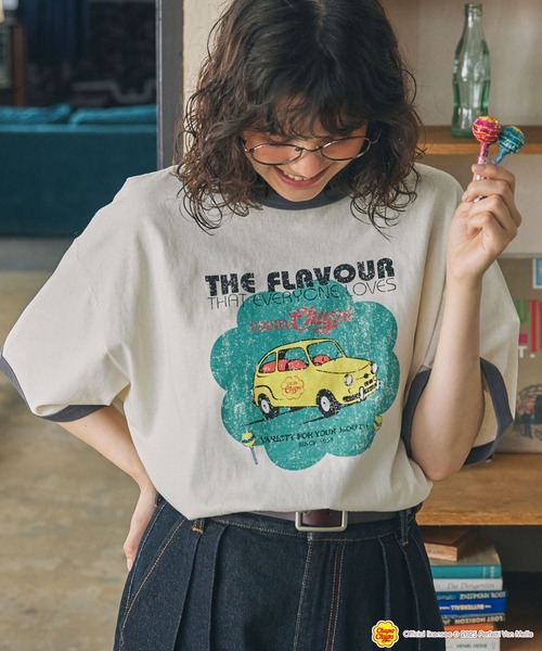 MONO-MART LADY'S(モノマートレディース)の「Chupachups / チュッパチャプス 別注 アソート グラフィックプリント 半袖Tシャツ(Tシャツ/カットソー・レディース・チャコールグレー/ネイビー・FREE)」の5枚目の写真