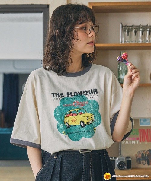 MONO-MART LADY'S(モノマートレディース)の「Chupachups / チュッパチャプス 別注 アソート グラフィックプリント 半袖Tシャツ(Tシャツ/カットソー・レディース・チャコールグレー/ネイビー・FREE)」の6枚目の写真