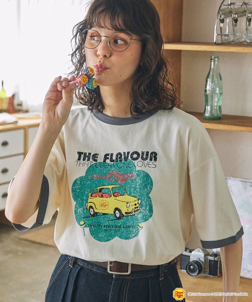 MONO-MART LADY'S(モノマートレディース)の「Chupachups / チュッパチャプス 別注 アソート グラフィックプリント 半袖Tシャツ(Tシャツ/カットソー・レディース・チャコールグレー/ネイビー・FREE)」の7枚目の写真