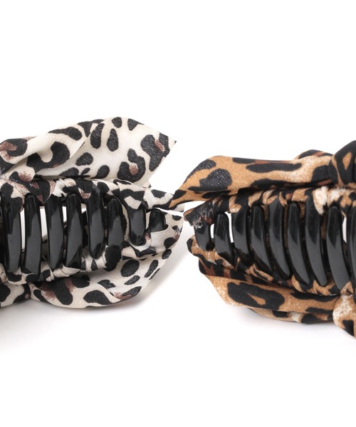 LOWRYS FARM（ローリーズファーム）の「ヒョウリボンバンス　497407（バレッタ/ヘアクリップ・レディース・ブラウン/ブラック・FREE）」の9枚目の写真
