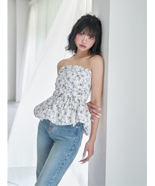 darich フラワーバルーンベアトップ ダーリッチ ダーリッチ Darich フラワーバルーンベアトップ （ネイビー