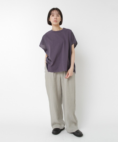 RNA-N(アールエヌエーエヌ)の「M2508 フレンチスリーブデザインプルオーバー(Tシャツ/カットソー・レディース・グリーン/オフホワイト/ブラック/ネイビー・FREE)」の21枚目の写真