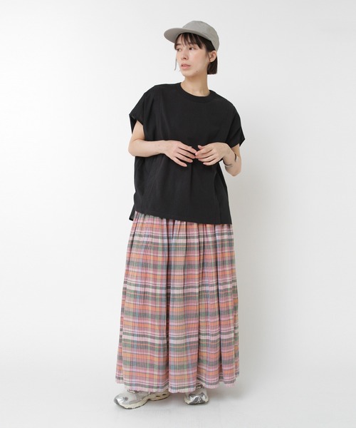 RNA-N(アールエヌエーエヌ)の「M2508 フレンチスリーブデザインプルオーバー(Tシャツ/カットソー・レディース・グリーン/オフホワイト/ブラック/ネイビー・FREE)」の20枚目の写真