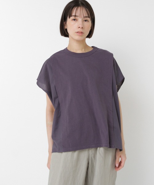 RNA-N(アールエヌエーエヌ)の「M2508 フレンチスリーブデザインプルオーバー(Tシャツ/カットソー・レディース・グリーン/オフホワイト/ブラック/ネイビー・FREE)」の17枚目の写真