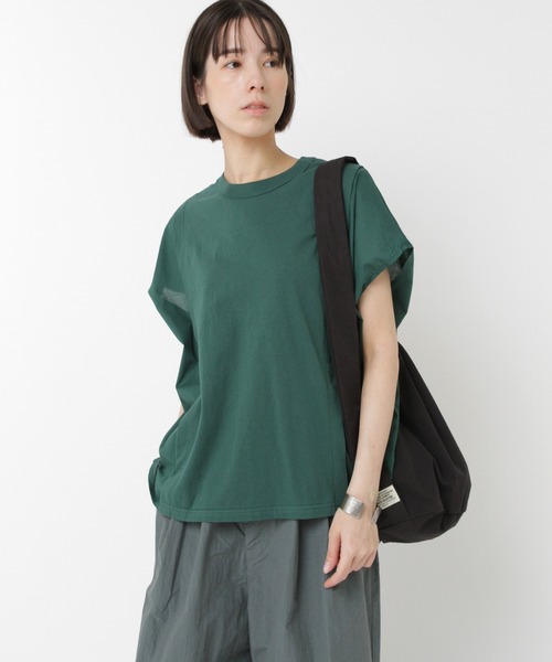 RNA-N(アールエヌエーエヌ)の「M2508 フレンチスリーブデザインプルオーバー(Tシャツ/カットソー・レディース・グリーン/オフホワイト/ブラック/ネイビー・FREE)」の15枚目の写真