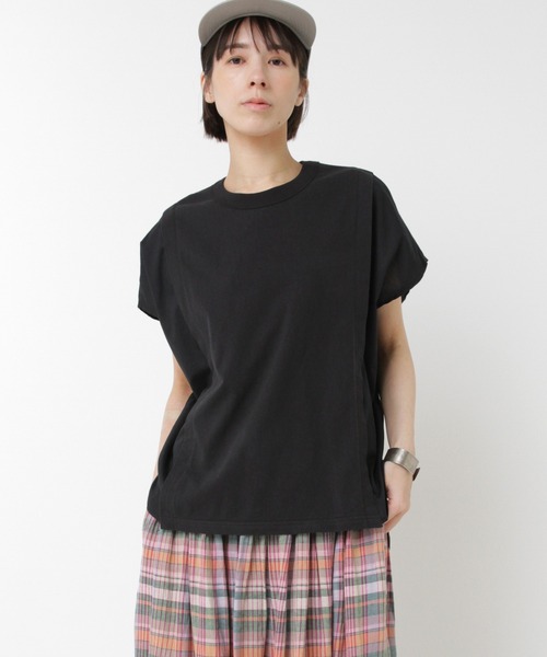 RNA-N(アールエヌエーエヌ)の「M2508 フレンチスリーブデザインプルオーバー(Tシャツ/カットソー・レディース・グリーン/オフホワイト/ブラック/ネイビー・FREE)」の13枚目の写真