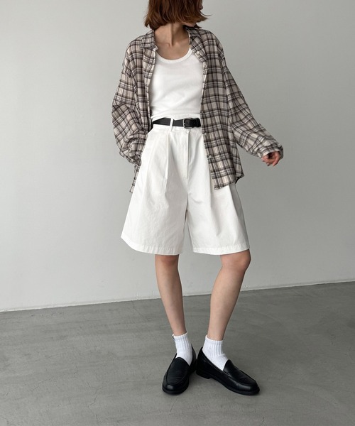 CANAL JEAN(キャナルジーン)の「El mar ヨウリュウチェックシャツ(シャツ/ブラウス・レディース・ベージュ・ONE SIZE)」の7枚目の写真