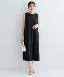 Petitjo | 小さいサイズ　綿混ショルダータックノースリーブワンピース　低身長さん・小柄女性(ワンピース)