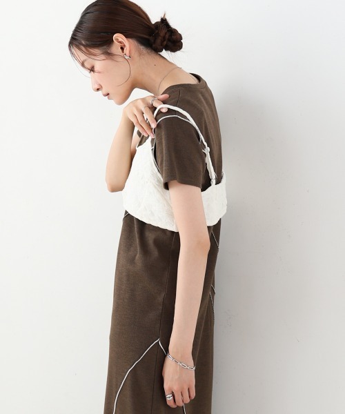 Bab（バブ）の「【S・Mサイズ展開】ビスチェセットメローワンピース（ワンピース・レディース・ブラウン/ベージュ/チャコールグレー・S/M）」の22枚目の写真