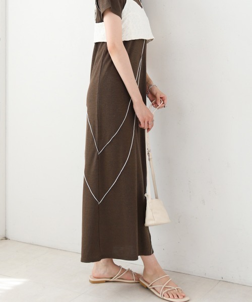 Bab（バブ）の「【S・Mサイズ展開】ビスチェセットメローワンピース（ワンピース・レディース・ブラウン/ベージュ/チャコールグレー・S/M）」の16枚目の写真