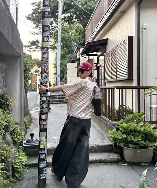 MandO（Auntie Rosa）（エムオー）の「アソートウォッシュドワイド切り替えバルーンワイドパンツ（デニムパンツ・メンズ・ブラック系1/ブラック系・SMALL/MEDIUM/LARGE）」の17枚目の写真