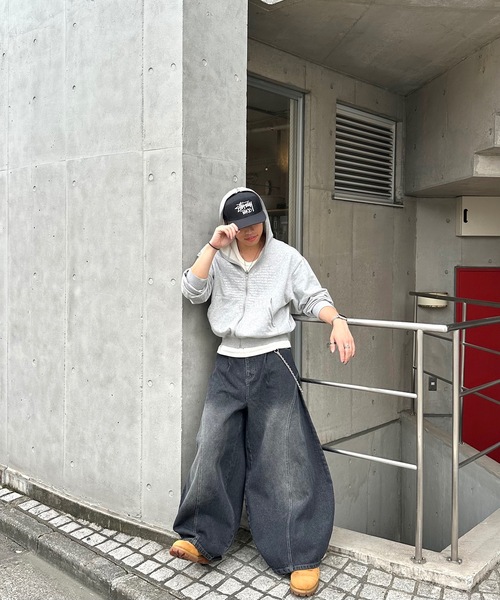 MandO（Auntie Rosa）（エムオー）の「アソートウォッシュドワイド切り替えバルーンワイドパンツ（デニムパンツ・メンズ・ブラック系1/ブラック系・SMALL/MEDIUM/LARGE）」の18枚目の写真