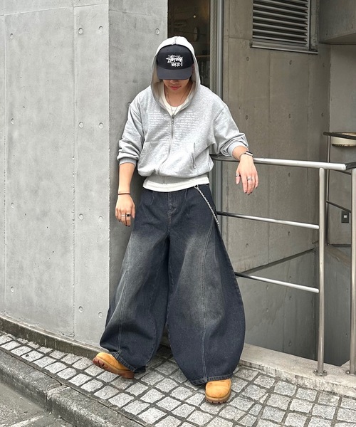 MandO（Auntie Rosa）（エムオー）の「アソートウォッシュドワイド切り替えバルーンワイドパンツ（デニムパンツ・メンズ・ブラック系1/ブラック系・SMALL/MEDIUM/LARGE）」の19枚目の写真