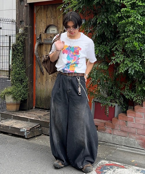 MandO（Auntie Rosa）（エムオー）の「アソートウォッシュドワイド切り替えバルーンワイドパンツ（デニムパンツ・メンズ・ブラック系1/ブラック系・SMALL/MEDIUM/LARGE）」の20枚目の写真