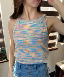 PLEATS PLEASE カラフル タンクトップ カラフル マルチカラー 1423865_21105982_k3.jpg