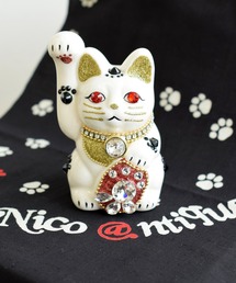 utatane（ウタタネ）の「招き猫 ニコアンティーク×ご縁猫 ねこ球助 手ぬぐい 2点セット（インテリア雑貨）」