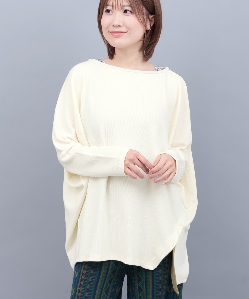 チチカカ（チチカカ）の「サカリバ肩チロリードルマンチュニック（チュニック・レディース・ブラック/グレー/グリーン/アイボリー・FREE）」の3枚目の写真