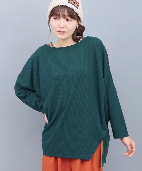 チチカカ（チチカカ）の「サカリバ肩チロリードルマンチュニック（チュニック・レディース・ブラック/グレー/グリーン/アイボリー・FREE）」の4枚目の写真