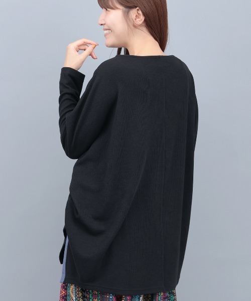 チチカカ（チチカカ）の「サカリバ肩チロリードルマンチュニック（チュニック・レディース・ブラック/グレー/グリーン/アイボリー・FREE）」の5枚目の写真