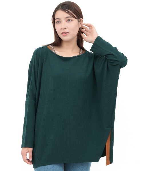 チチカカ（チチカカ）の「サカリバ肩チロリードルマンチュニック（チュニック・レディース・ブラック/グレー/グリーン/アイボリー・FREE）」の10枚目の写真