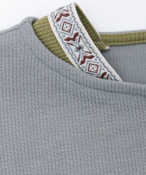 チチカカ（チチカカ）の「サカリバ肩チロリードルマンチュニック（チュニック・レディース・ブラック/グレー/グリーン/アイボリー・FREE）」の16枚目の写真