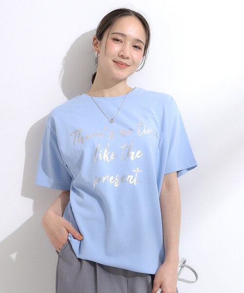 SHOO・LA・RUE(シューラルー)の「【S-LL/ひんやり/UV】選べる6柄でそれぞれ欲しくなる プリントTシャツ(Tシャツ/カットソー・レディース・ホワイト/チャコールグレー/ライトブルー/ベージュ/ネイビー/キャメル/イエロー系その他/ホワイト系1/ホワイト系2/ブラウン系/グリーン系/レッド系・01/02/03/04)」の17枚目の写真