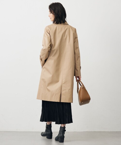 J.PRESS(ジェイプレス)の「コンパクトギャバ ステンカラー コート(ステンカラーコート・レディース・ベージュ系・11/9)」の3枚目の写真