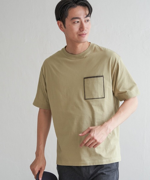 ikka(イッカ)の「【親子コーデ】ストライプMIXポケットTシャツ(Tシャツ/カットソー・メンズ・ホワイト/ライム/ネイビー/ベージュ・S/M/L/XL)」の18枚目の写真