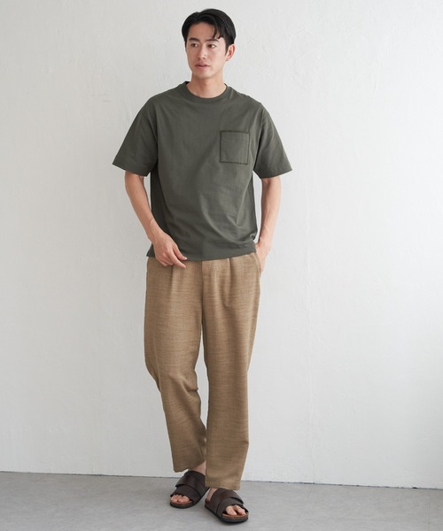 ikka(イッカ)の「【親子コーデ】ストライプMIXポケットTシャツ(Tシャツ/カットソー・メンズ・ホワイト/ライム/ネイビー/ベージュ・S/M/L/XL)」の20枚目の写真