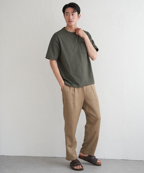 ikka(イッカ)の「【親子コーデ】ストライプMIXポケットTシャツ(Tシャツ/カットソー・メンズ・ホワイト/ライム/ネイビー/ベージュ・S/M/L/XL)」の21枚目の写真