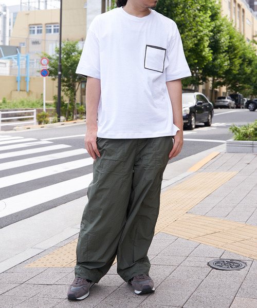 ikka(イッカ)の「【親子コーデ】ストライプMIXポケットTシャツ(Tシャツ/カットソー・メンズ・ホワイト/ライム/ネイビー/ベージュ・S/M/L/XL)」の6枚目の写真