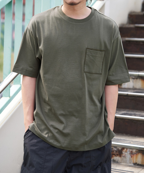 ikka(イッカ)の「【親子コーデ】ストライプMIXポケットTシャツ(Tシャツ/カットソー・メンズ・ホワイト/ライム/ネイビー/ベージュ・S/M/L/XL)」の8枚目の写真