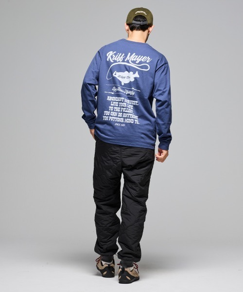 KRIFF MAYER（クリフメイヤー）の「【コットン100％ボディ】外遊びイラストロンT(釣り)（Tシャツ/カットソー・メンズ・ライトグリーン/オレンジ/オフホワイト/グレー/ブルー/ブラック・MEDIUM/LARGE/X-LARGE）」の12枚目の写真