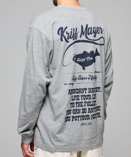 KRIFF MAYER（クリフメイヤー）の「【コットン100％ボディ】外遊びイラストロンT(釣り)（Tシャツ/カットソー・メンズ・ライトグリーン/オレンジ/オフホワイト/グレー/ブルー/ブラック・MEDIUM/LARGE/X-LARGE）」の14枚目の写真