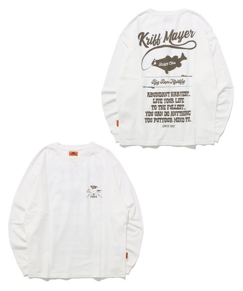 KRIFF MAYER（クリフメイヤー）の「【コットン100％ボディ】外遊びイラストロンT(釣り)（Tシャツ/カットソー・メンズ・ライトグリーン/オレンジ/オフホワイト/グレー/ブルー/ブラック・MEDIUM/LARGE/X-LARGE）」の22枚目の写真