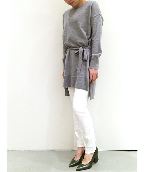 Sheta（シータ）の「ベルト付きニットOP（ワンピース・レディース・グレー/キャメル・FREE）」の12枚目の写真