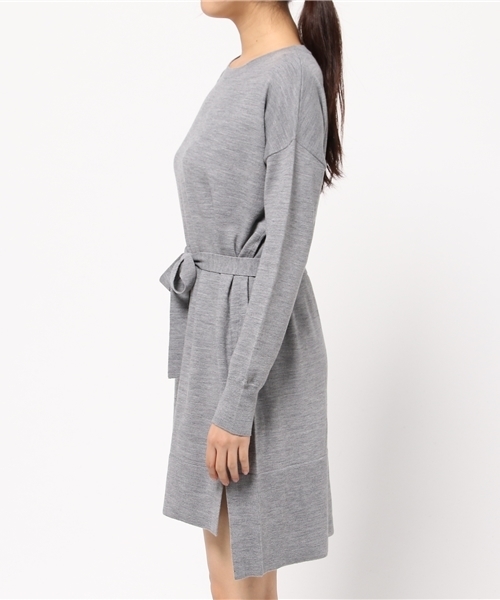 Sheta（シータ）の「ベルト付きニットOP（ワンピース・レディース・グレー/キャメル・FREE）」の4枚目の写真