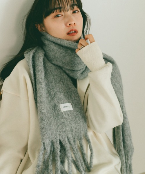 セール】ウール混ミックスボリュームマフラー（マフラー）｜VANNIE U
