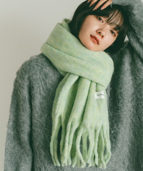 セール】ウール混ミックスボリュームマフラー（マフラー）｜VANNIE U