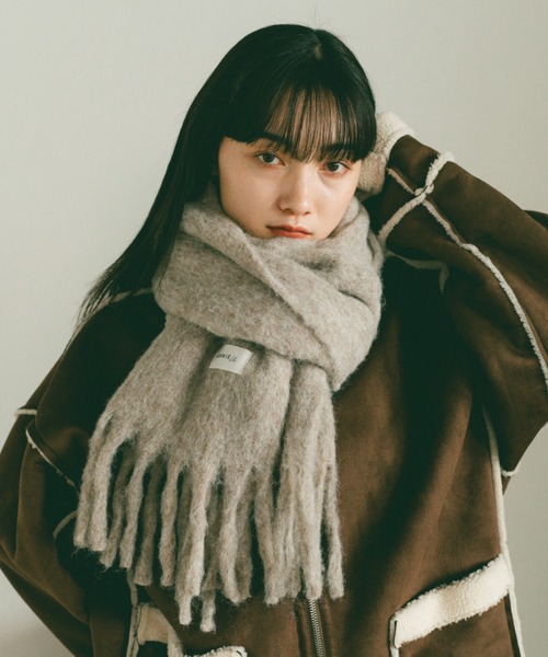 セール】ウール混ミックスボリュームマフラー（マフラー）｜VANNIE U