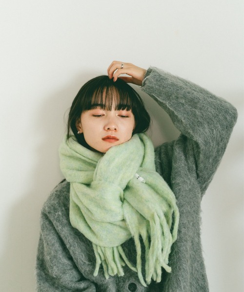 ウール混ミックスボリュームマフラー（マフラー）｜VANNIE U