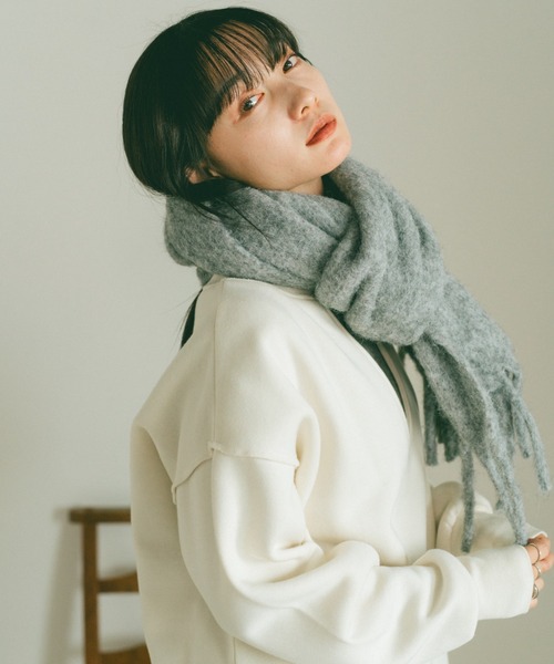 セール】ウール混ミックスボリュームマフラー（マフラー）｜VANNIE U