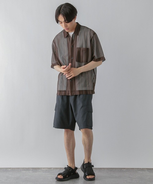 GLOBAL WORK(グローバルワーク)の「トクトク2SET/メッシュシャツ/CLEAN MODE/571603(シャツ/ブラウス・メンズ・ブラック/ブラウン/グリーン・SMALL/MEDIUM/LARGE/X-LARGE)」の13枚目の写真