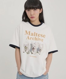 WaiKei | A'GEM/9 × .kom 『WaiKei/ワイケイ』マルチーズアーカイブリンガーハーフスリーブTシャツ(Tシャツ/カットソー)