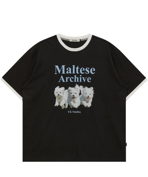 tシャツ A'GEM/9 × .kom 「WaiKei/ワイケイ」マルチーズアーカイブリンガーハーフスリーブTシャツ レディース メンズ A'GEM/9 × .kom 『WaiKei/ワイケイ』マルチーズアーカイブ