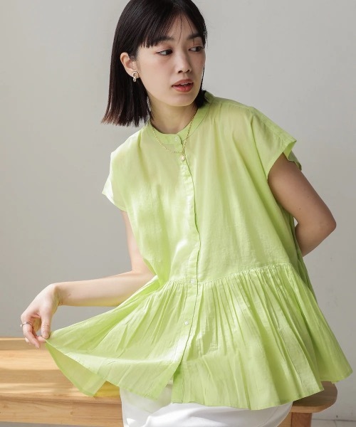 Bou Jeloud（ブージュルード）の「ボイルバンドカラーブラウス（シャツ/ブラウス・レディース・ブラック/イエロー・38）」の4枚目の写真