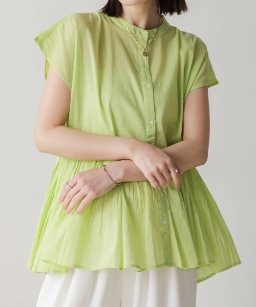 Bou Jeloud（ブージュルード）の「ボイルバンドカラーブラウス（シャツ/ブラウス・レディース・ブラック/イエロー・38）」の5枚目の写真